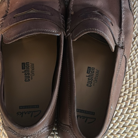 Men’s Clarks Mens Ashmont Race Tan Brown Leather Loafers Moccasin Driving Shoes - Picture 5 of 7